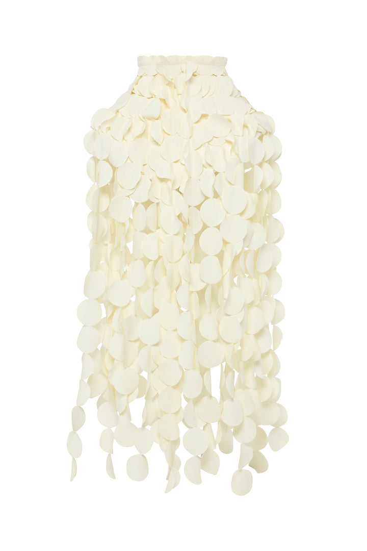 Basque Multicircle Skirt Ivory