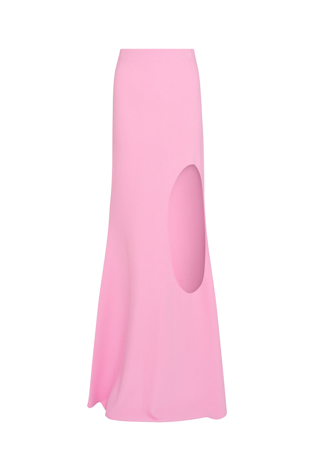Knitted Flared Skirt With Cut Out Pink