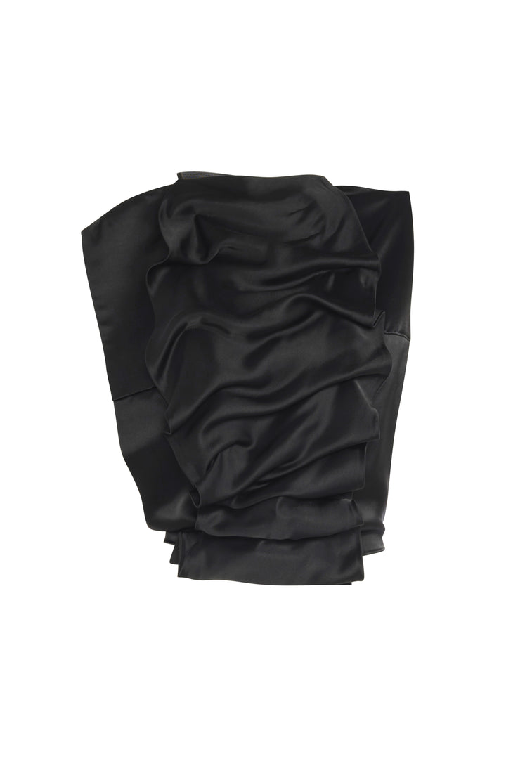 Open Back Bib-Front Top Black