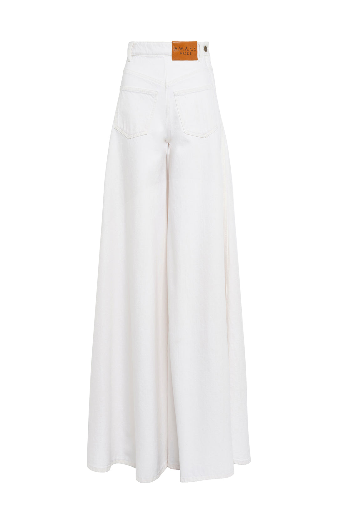 Super Wide Leg Mirror Jeans White