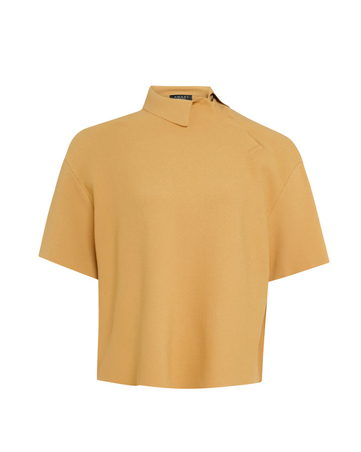 Knitted Rugby Top Camel
