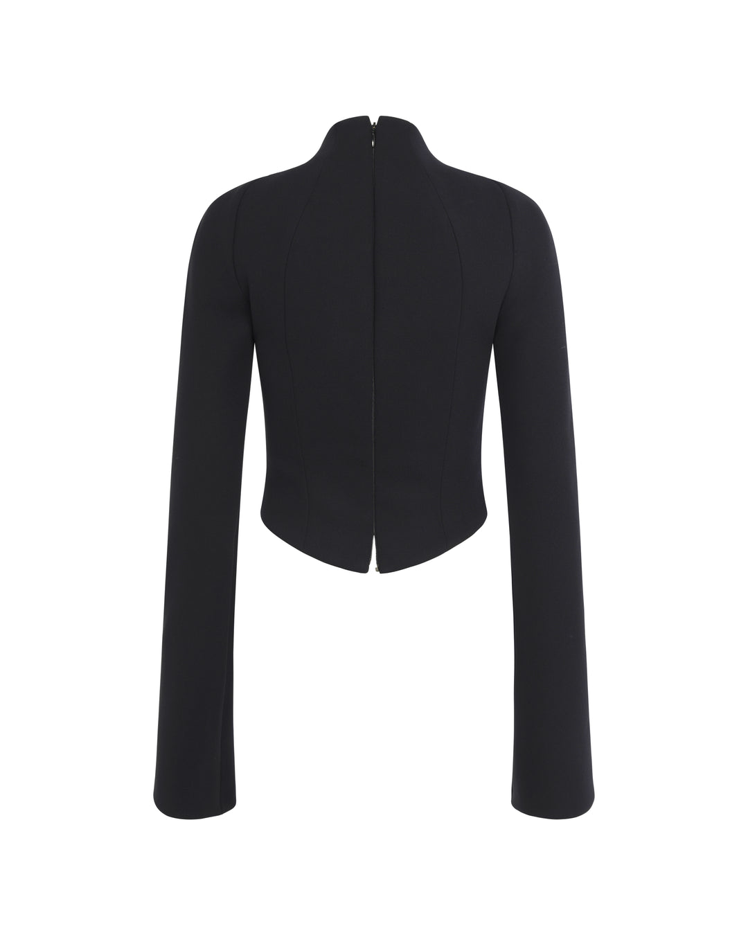 Bib-Front Structured Jacket Black