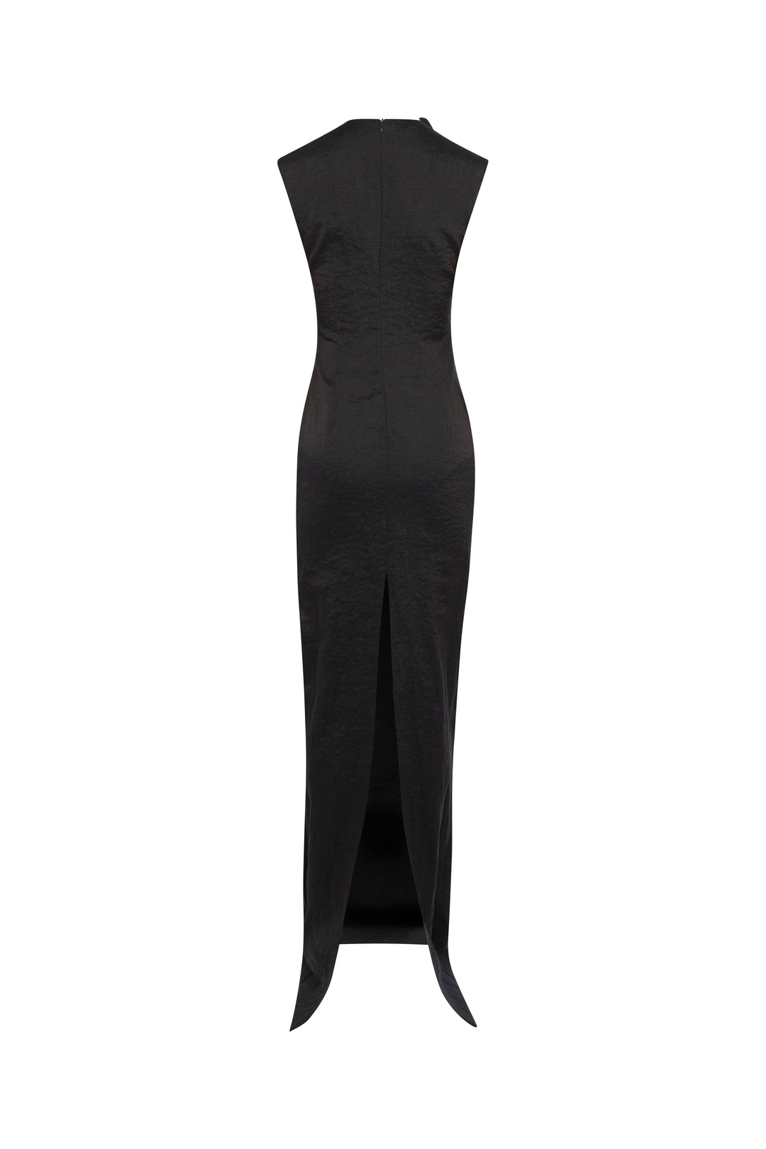 Bib-Front Maxi Dress Black
