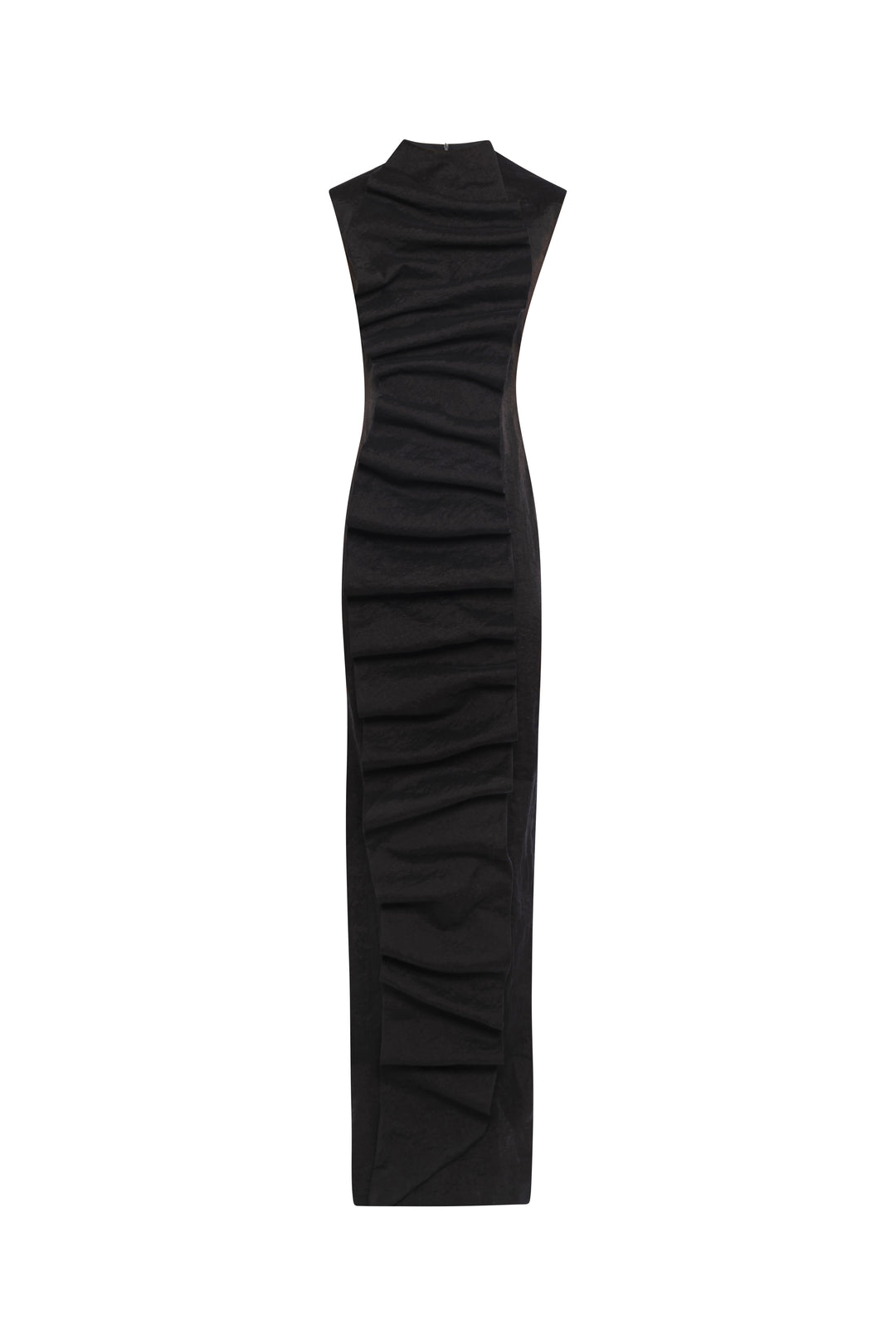 Bib-Front Maxi Dress Black