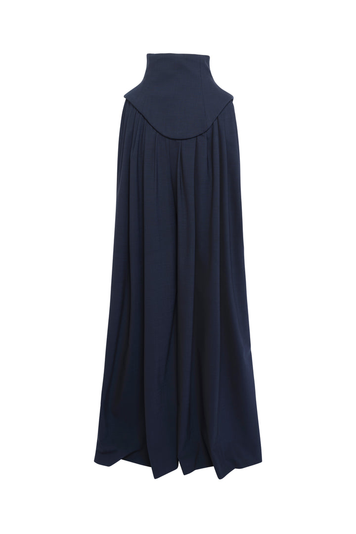 Basque Pleated Trousers Navy