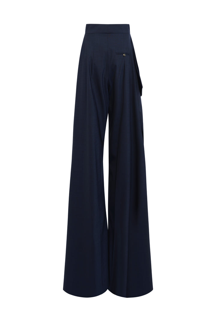 Slit Knee Trousers Navy