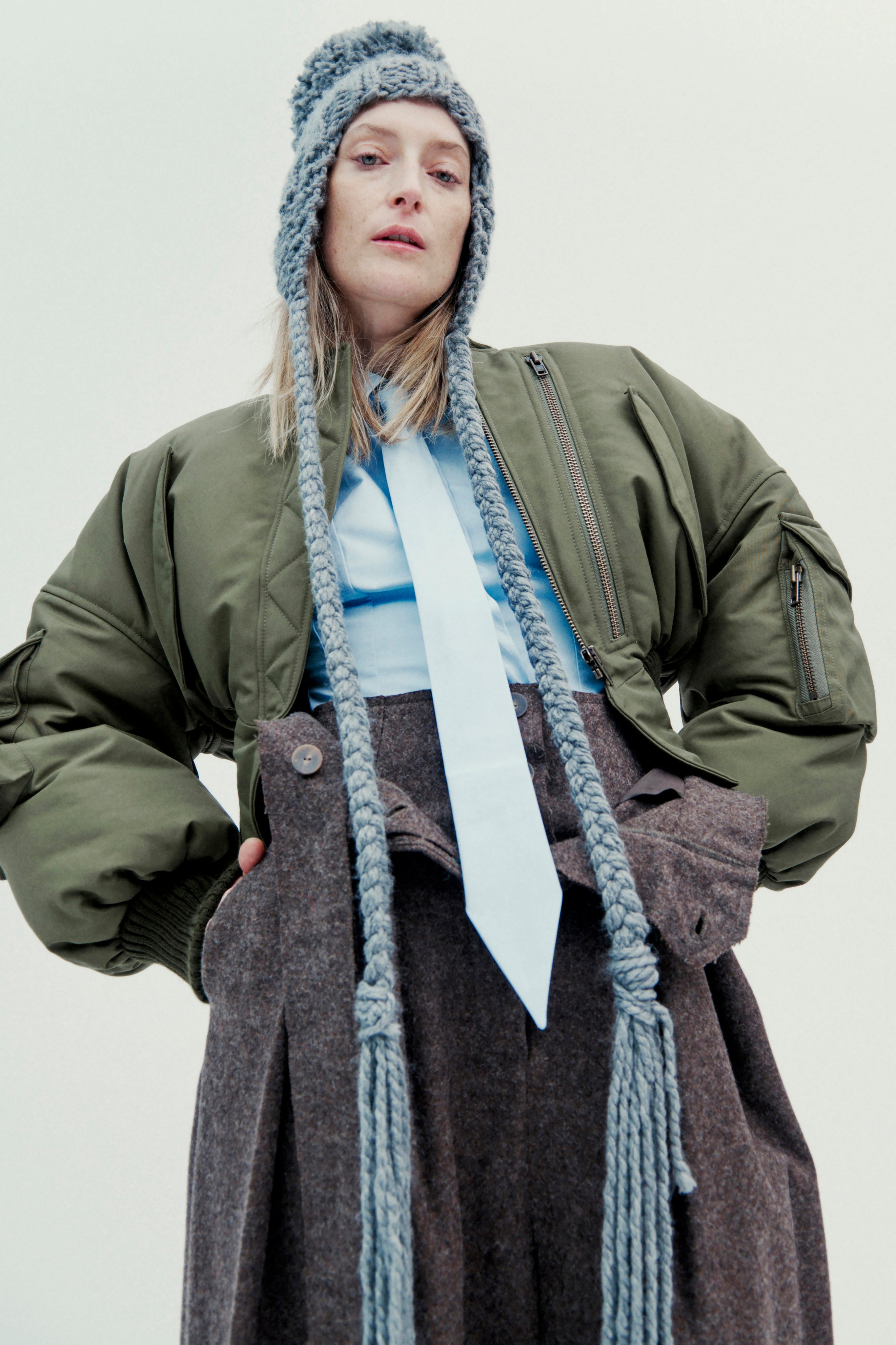 Ma1 Bomber Jacket Khaki Green | Luxury Womenswear | A.W.A.K.E MODE