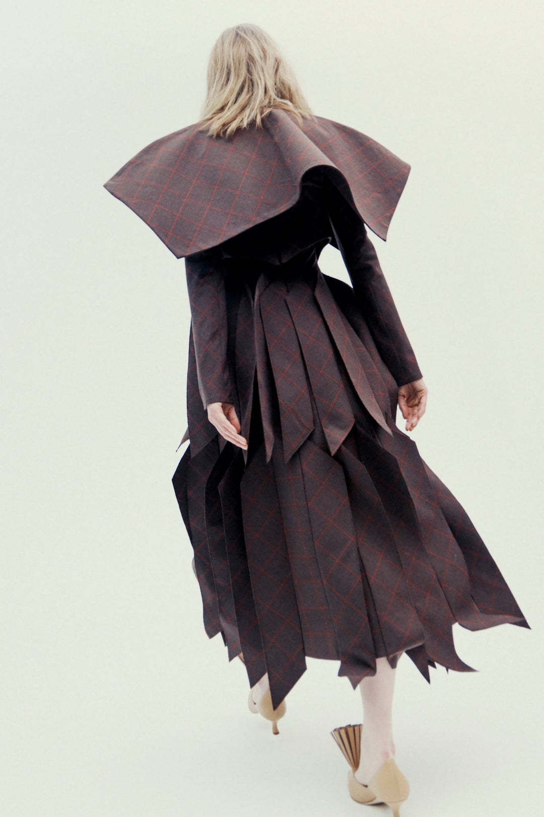 Dress With Panel Brown Check