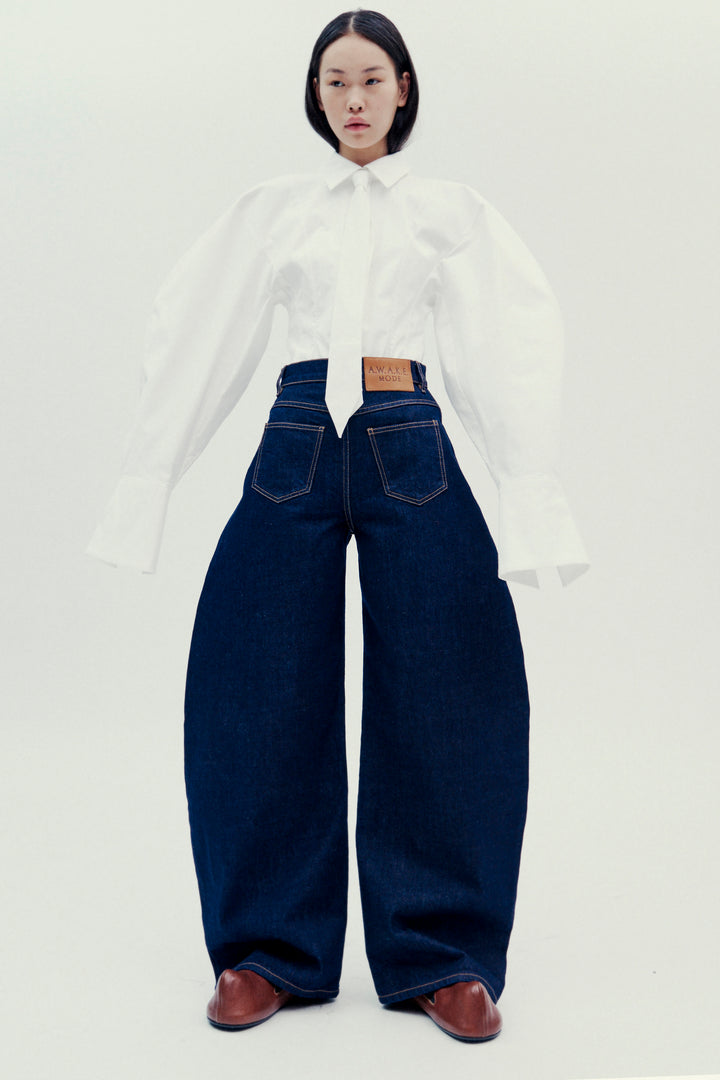 Rounded Jeans Indigo Rinse Wash