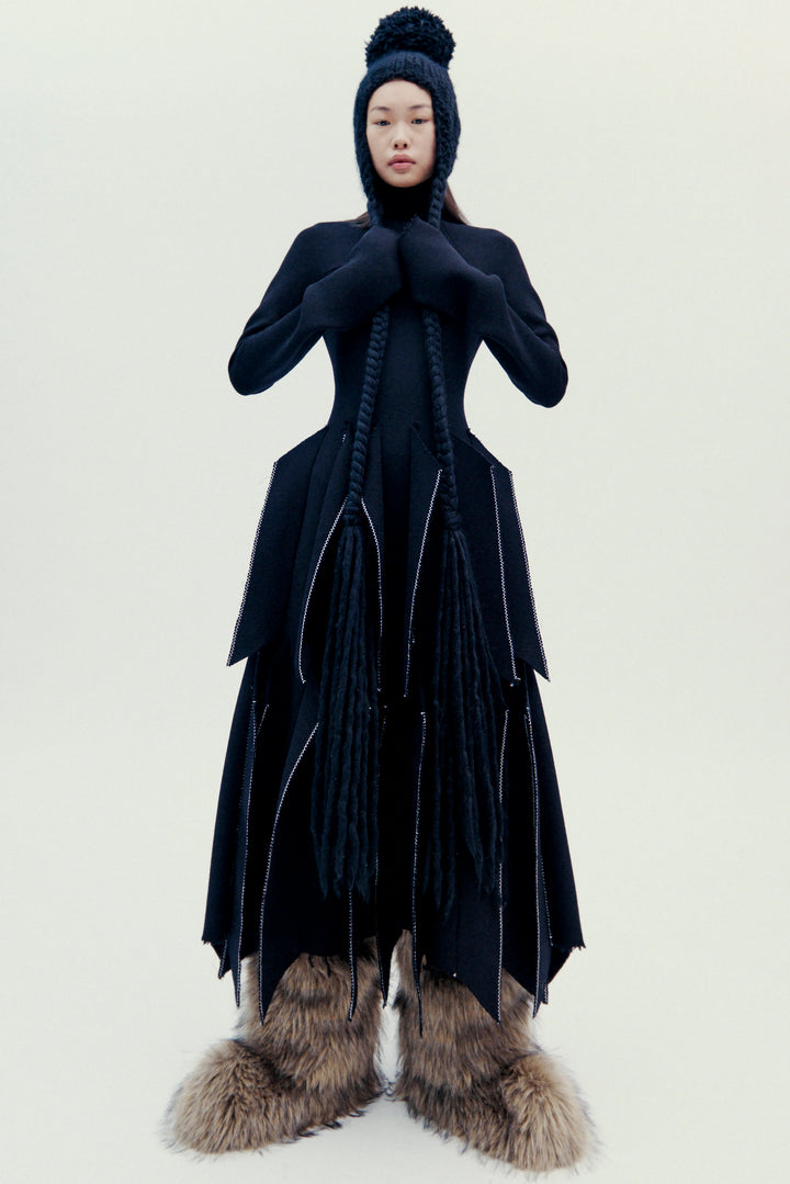 Dress With Panels Black