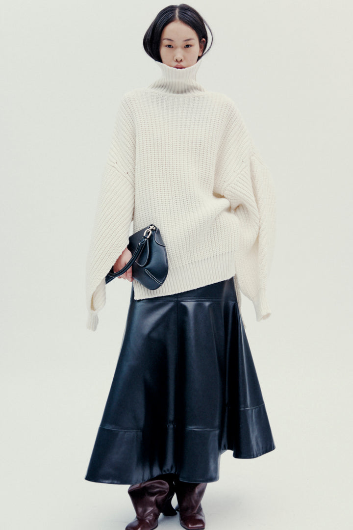 Flared Hem Skirt Black