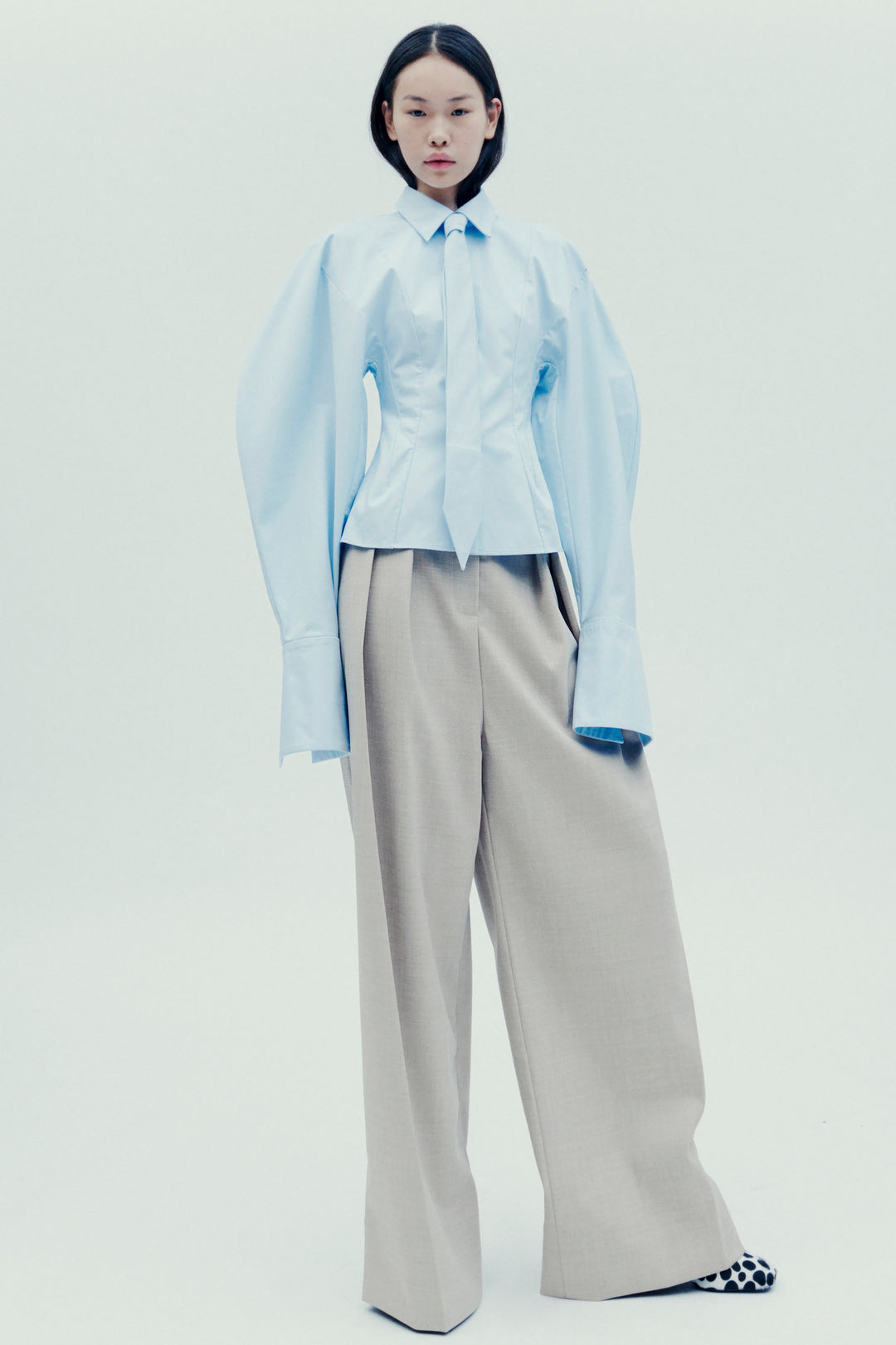 Puff Sleeve Shirt Light Blue