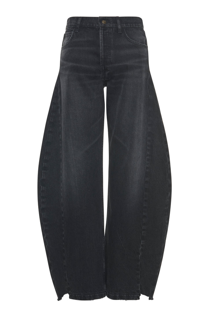 Denim Jeans With Inserts Washed Black