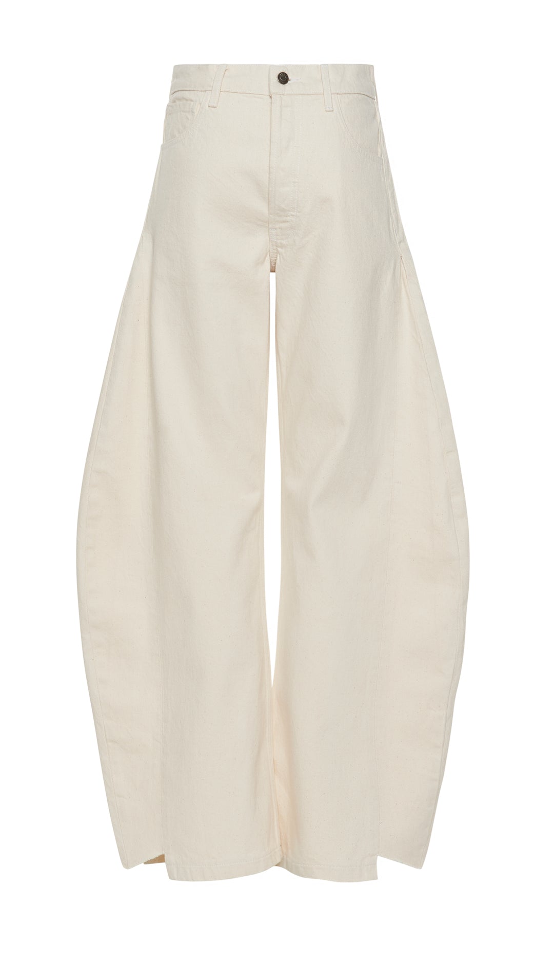 Denim Jeans With Inserts Ecru Denim