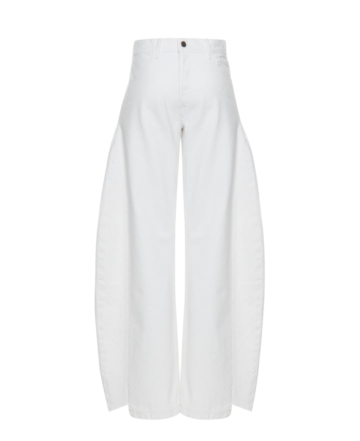 Denim Jeans With Inserts White Denim