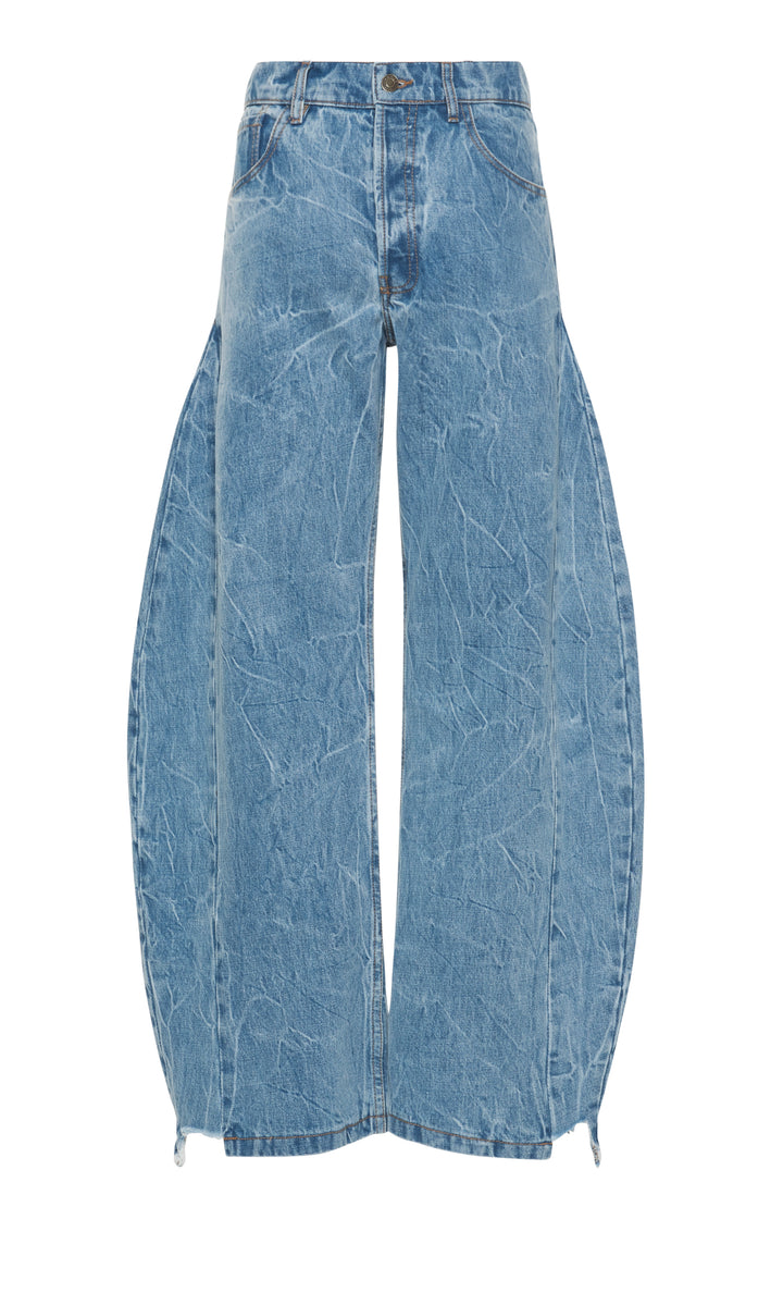 Denim Side Insert Jeans Indigo Acid Wash