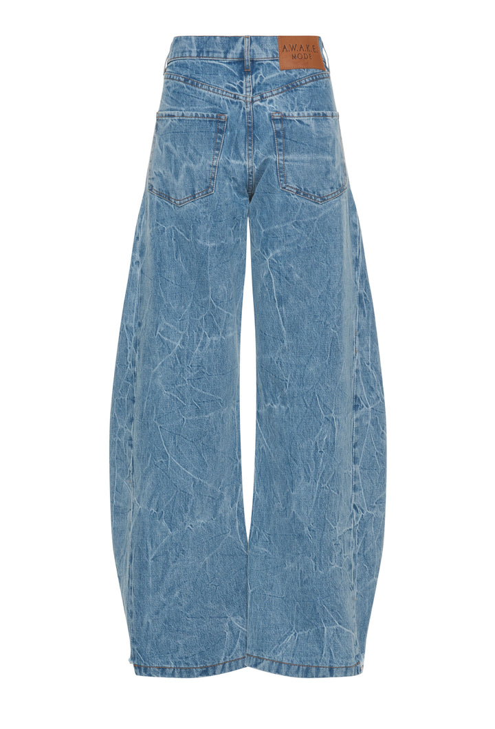 Denim Side Insert Jeans Indigo Acid Wash