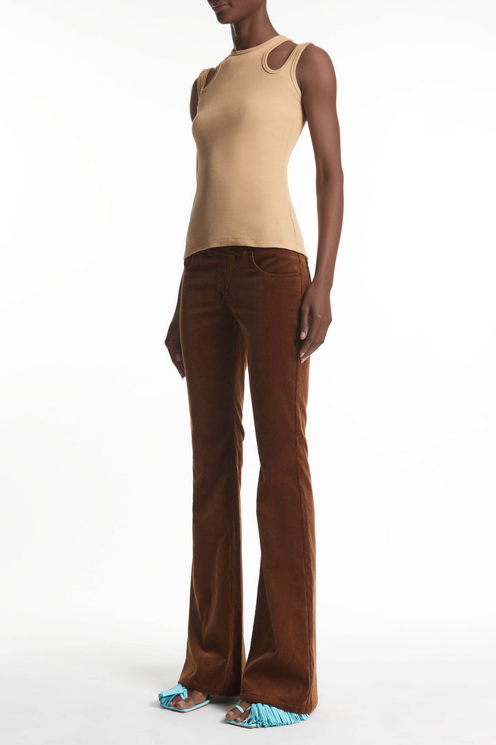 Multi Strap Tank Top Beige