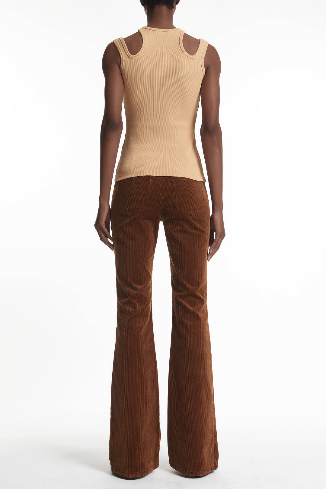 Multi Strap Tank Top Beige