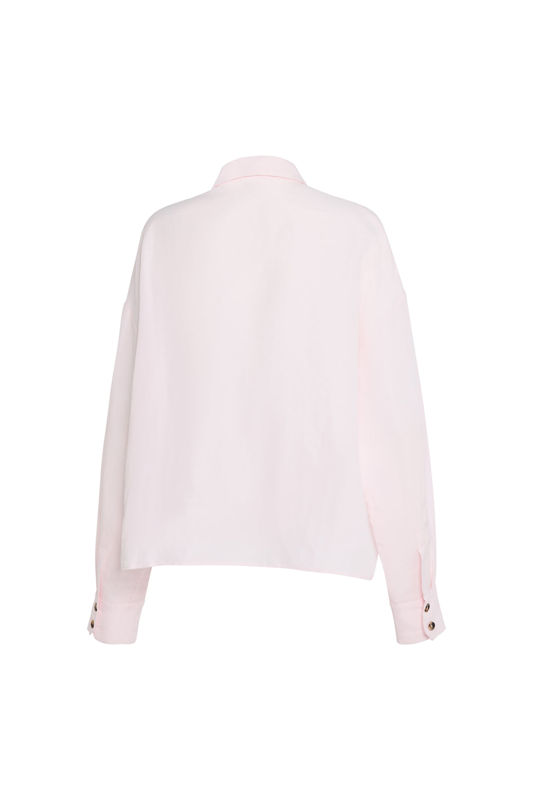 Voluminous Bib-Front Shirt Pale Pink