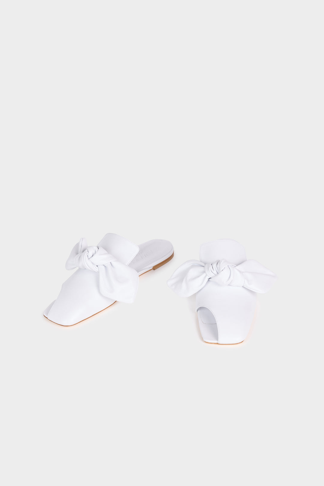 Tim Open Toe Shoes With Bow White