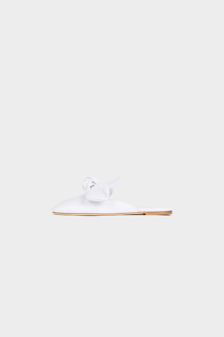 Tim Open Toe Shoes With Bow White