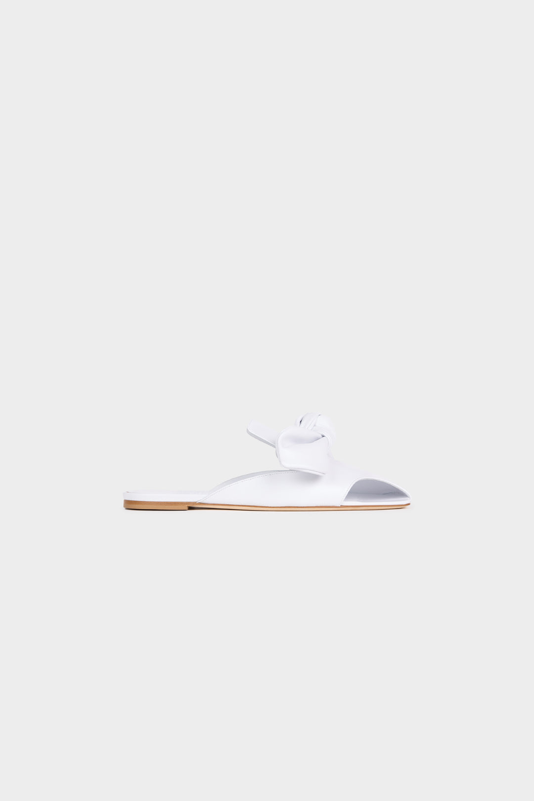 Tim Open Toe Shoes With Bow White