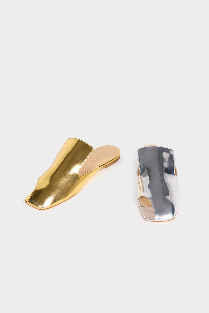 Tim Open Toe Shoes Silver Gold