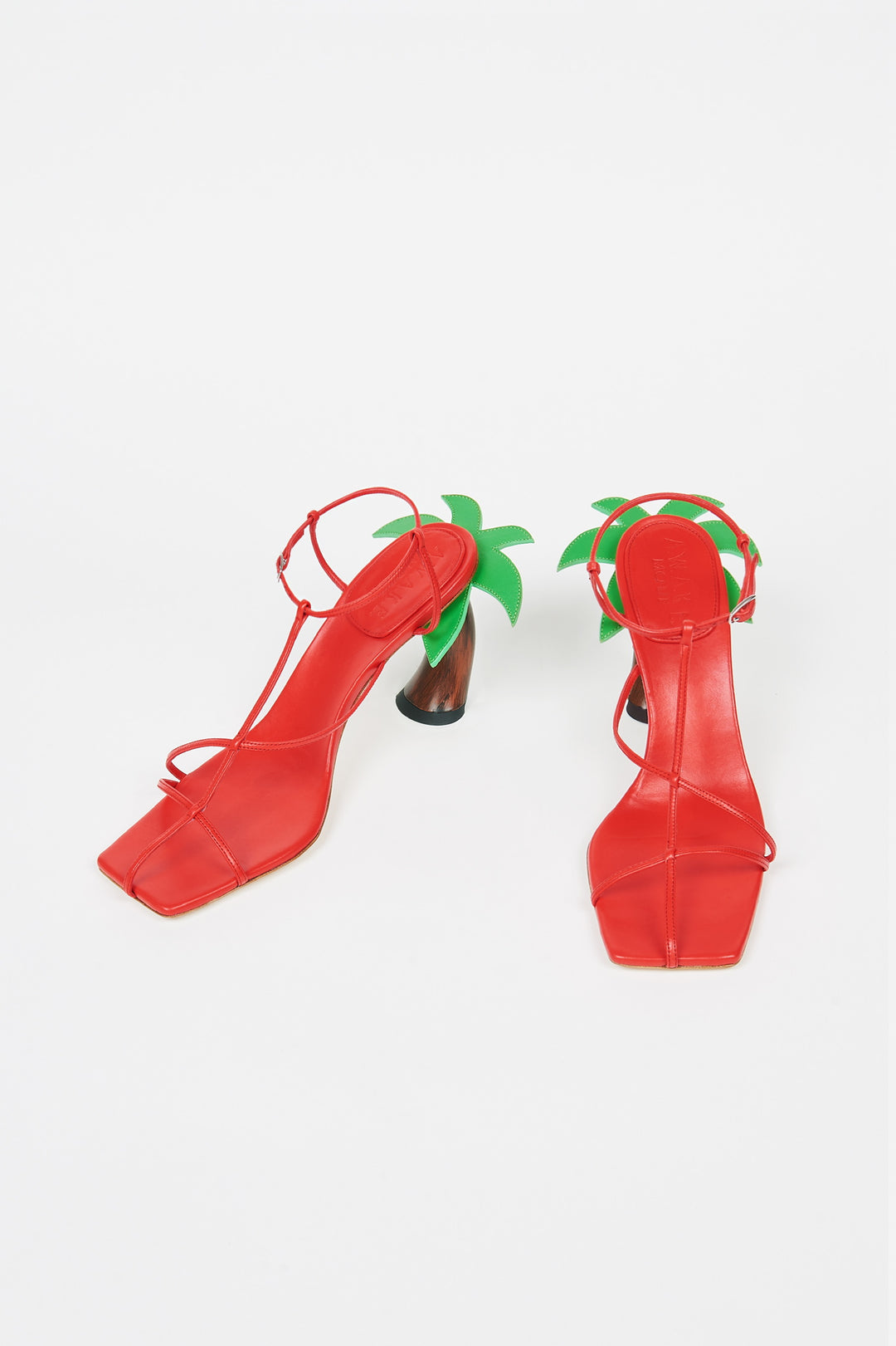 Bianca Wooden Heel Red