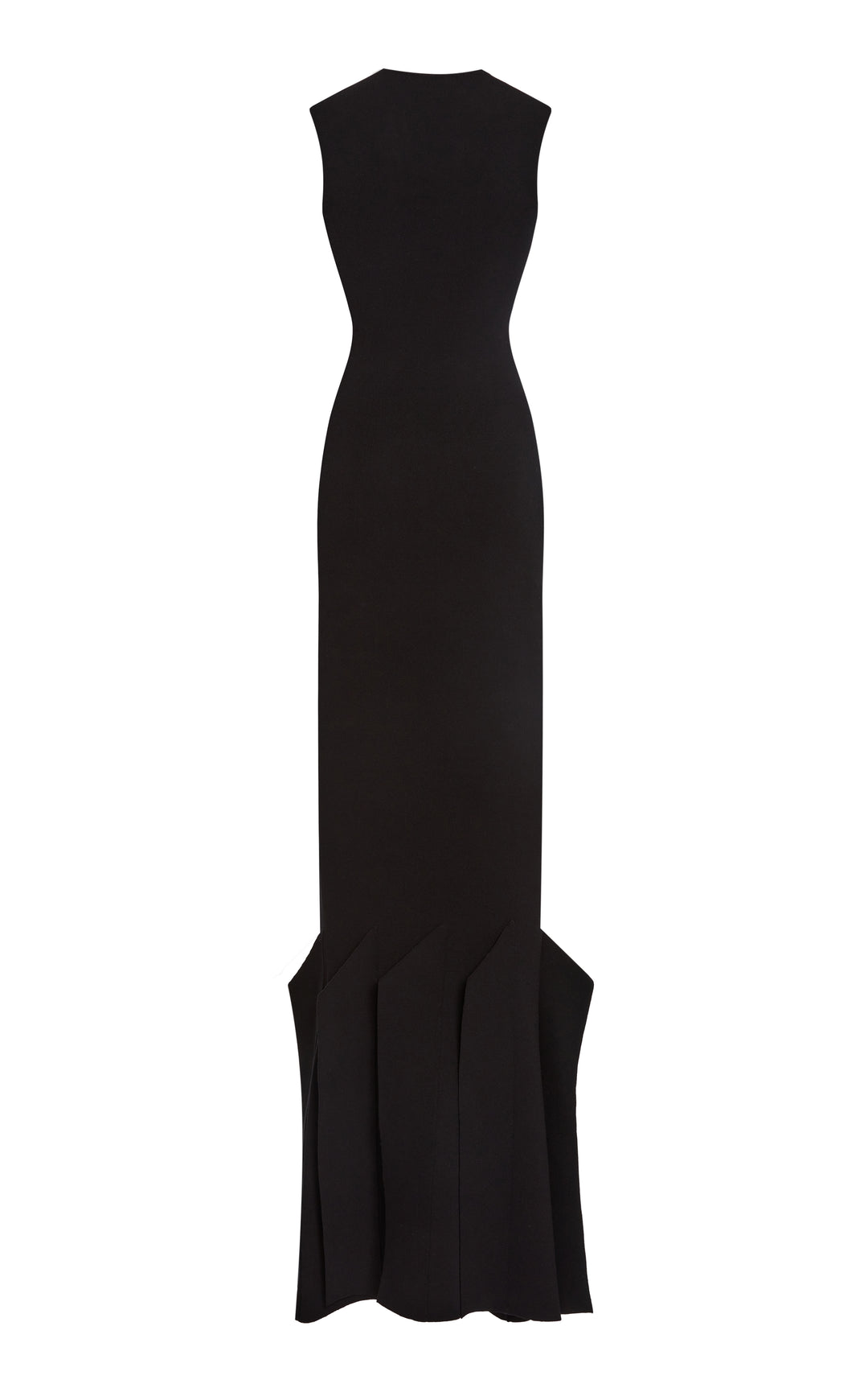 Knit Dress With Hem Panel Detail Black