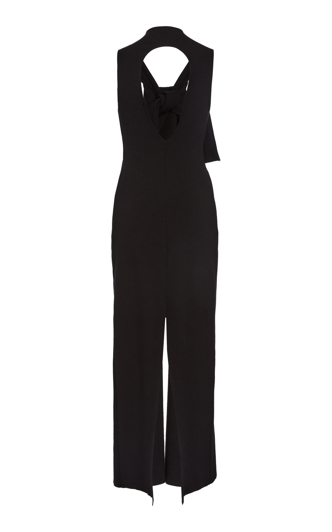 Knit Dress With Neck Tie Black