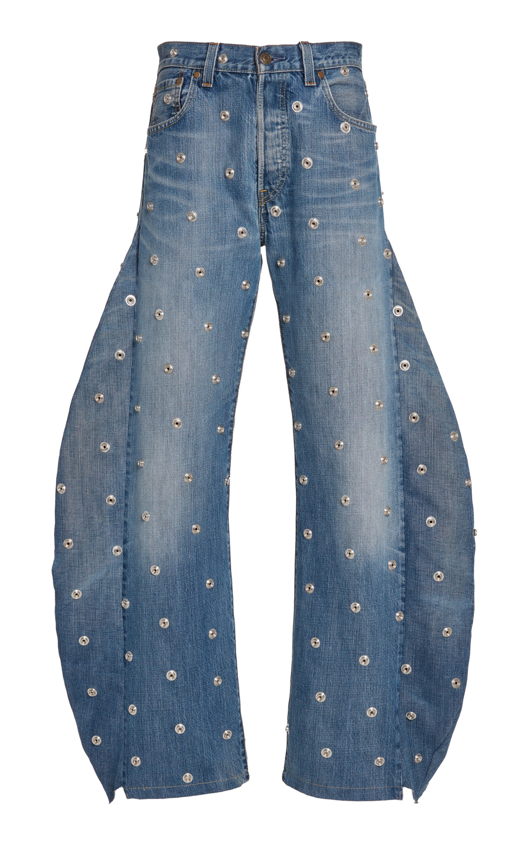 Studded Organic Jeans Blue Denim | Luxury Womenswear | A.W.A.K.E MODE A.W.A.K.E. MODE Studded Organic Jeans Blue Denim | Luxury Womenswear | A.W.A.K.E MODE A.W.A.K.E. MODE