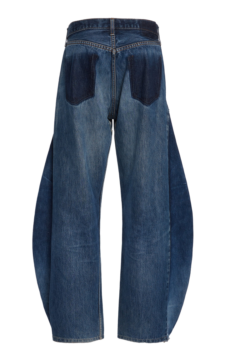Recycled Jeans With Side Inserts Blue