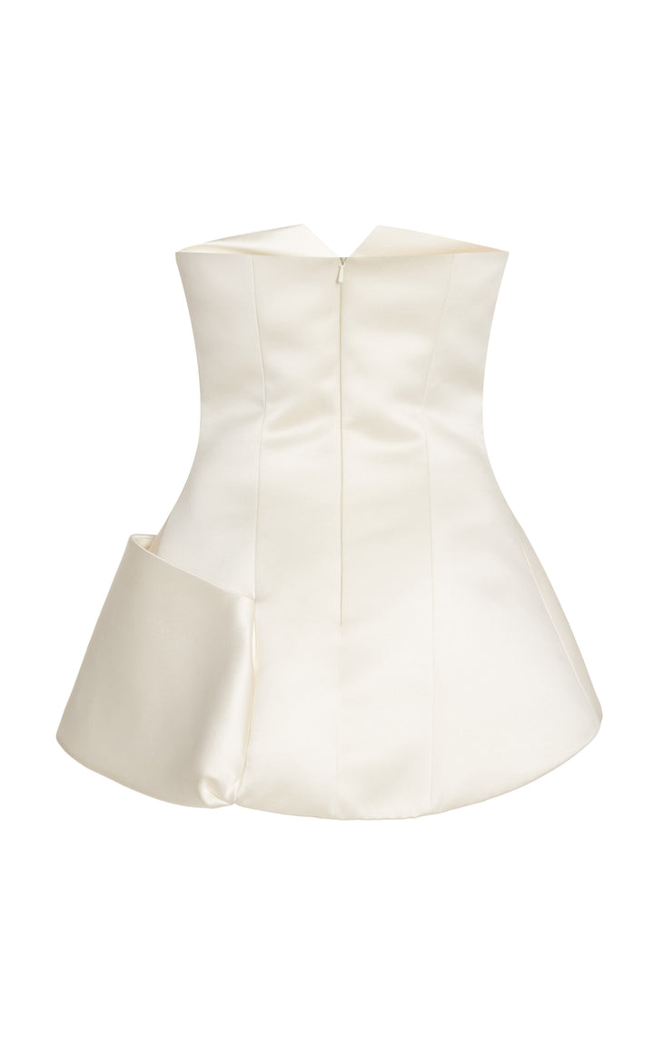 Corseted Tuxedo Top Ivory