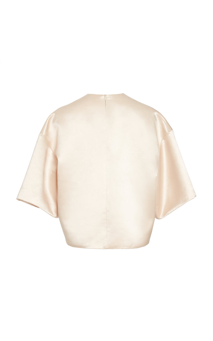 Boiled Egg Satin Top Peach