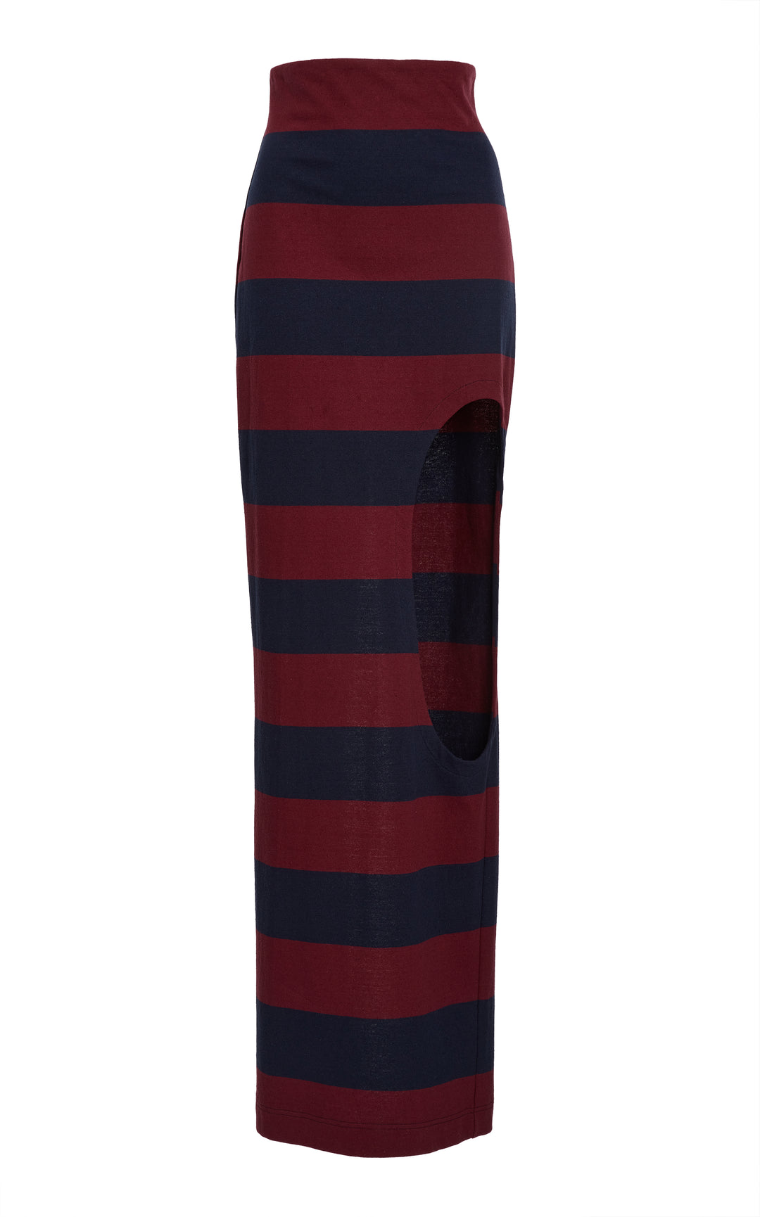 Pencil Skirt With Cut Out Burgundy Navy