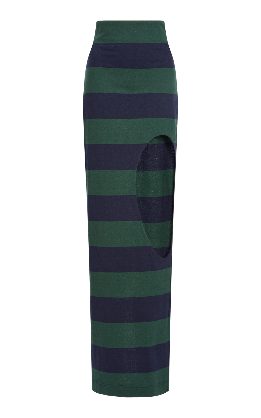 Pencil Skirt With Cut Out Emerald Green Navy