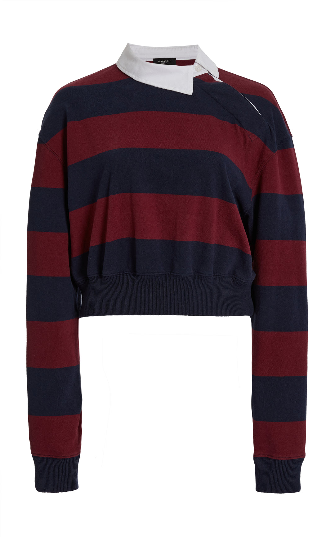 Twisted Collar Rugby Jersey Burgundy Navy