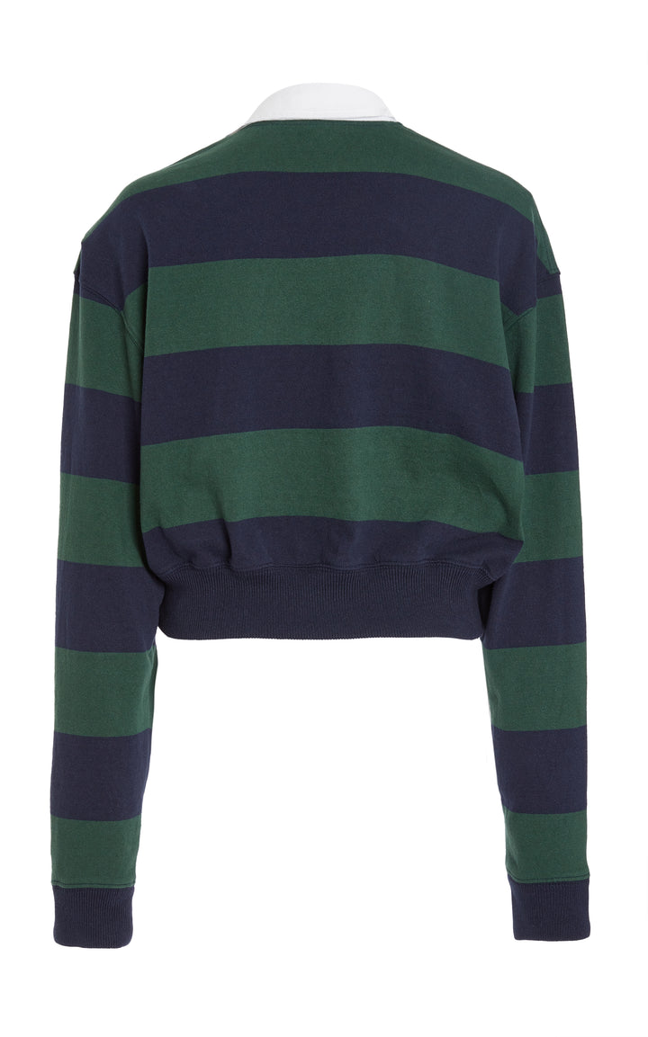 Twisted Collar Rugby Jersey Emerald Green Navy