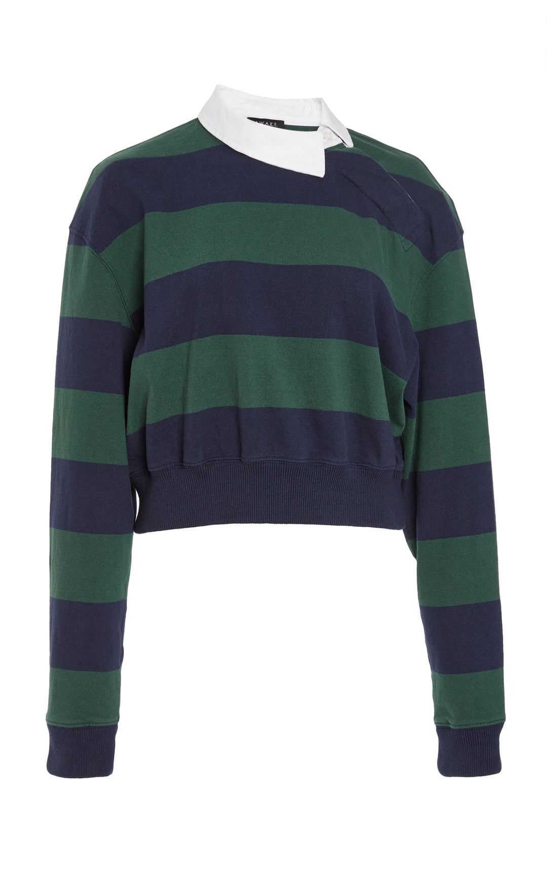 Twisted Collar Rugby Jersey Emerald Green Navy