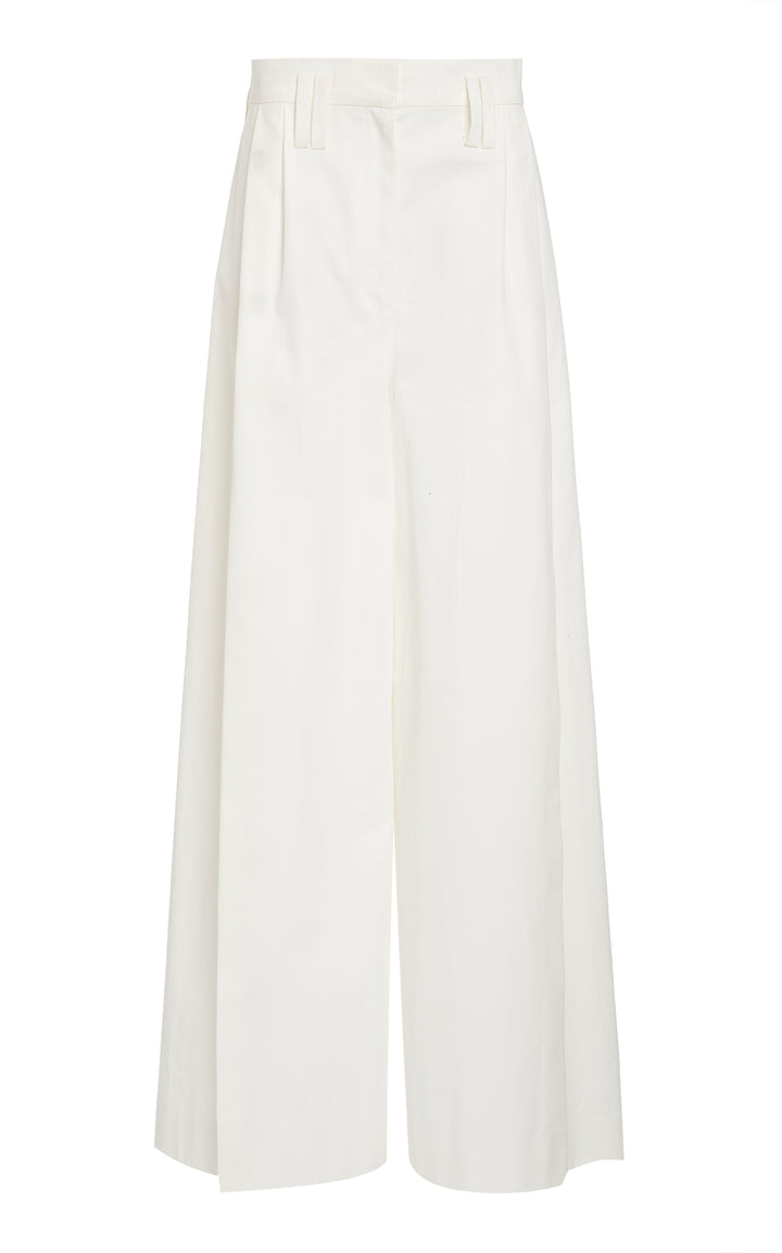 Full Split Wide Leg Trousers White