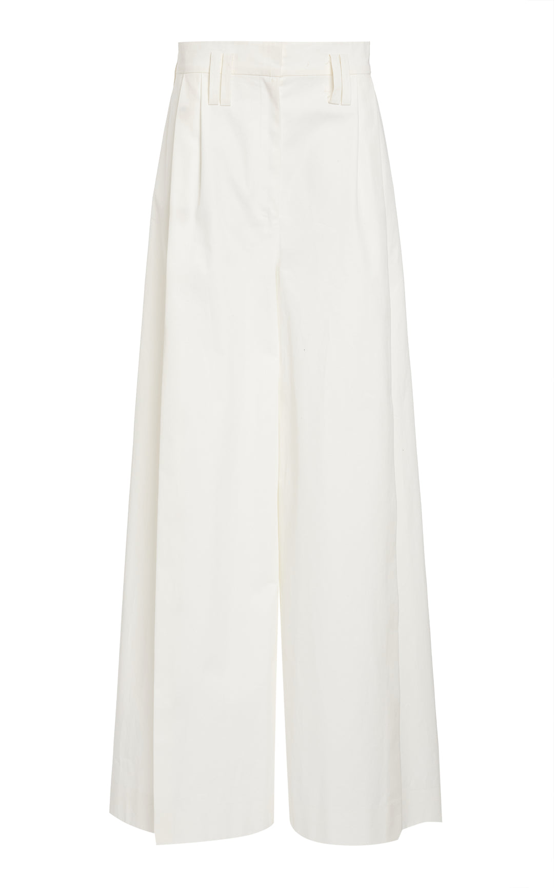 Full Split Wide Leg Pants White | Luxury Womenswear