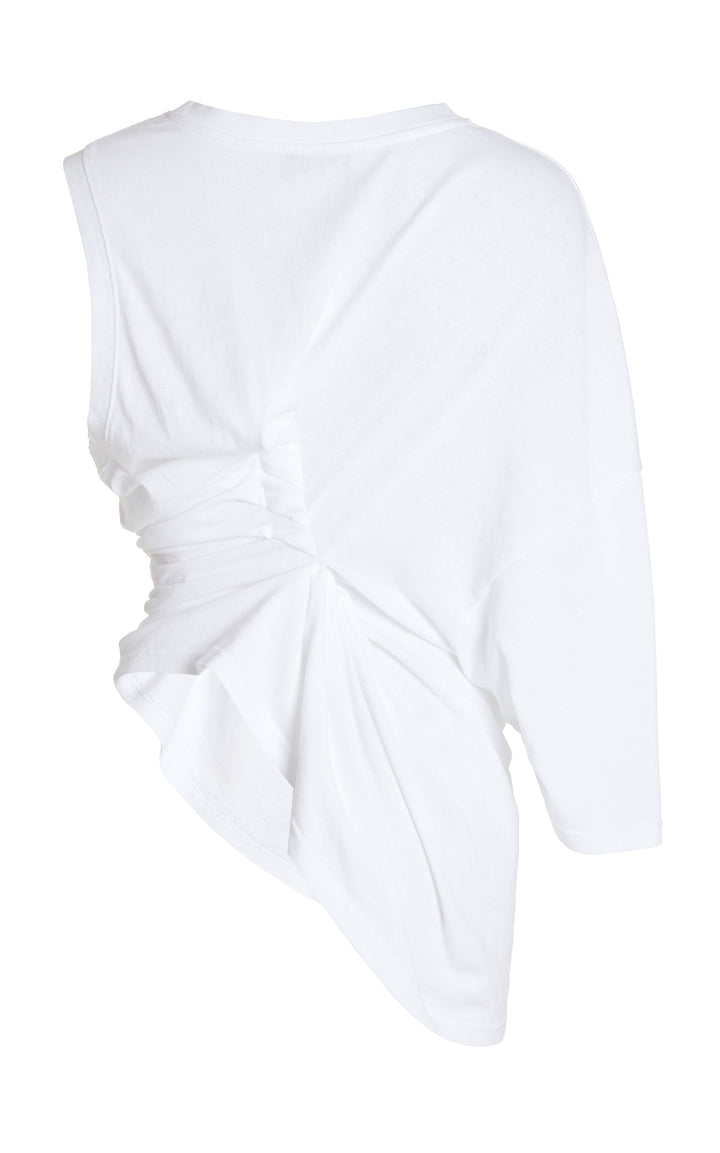 Knotted Jersey Top White