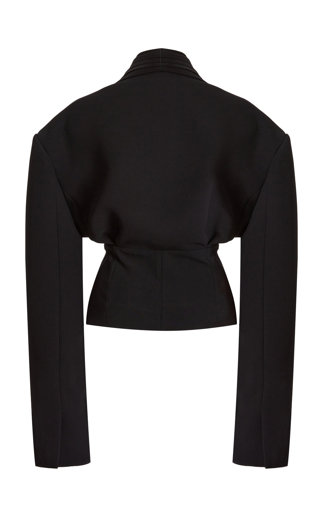 Cummerbund Collar Tuxedo Top Black