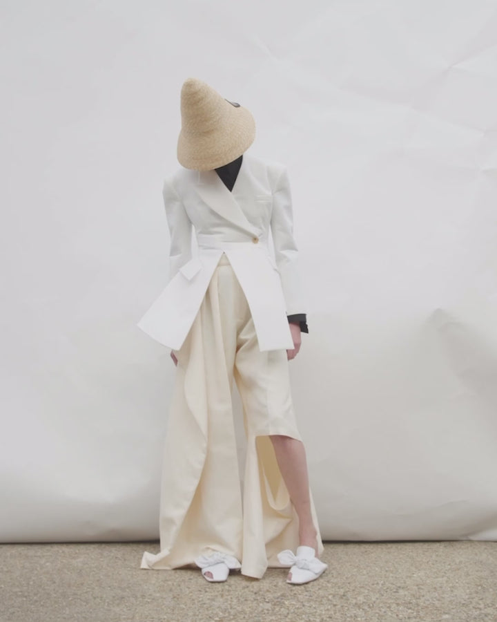 Tim Open Toe Shoes With Bow White