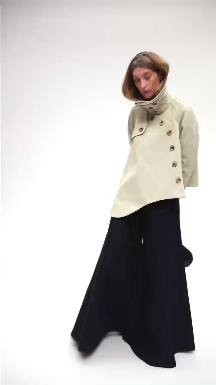 Gaberdine Trench Jacket Light Khaki