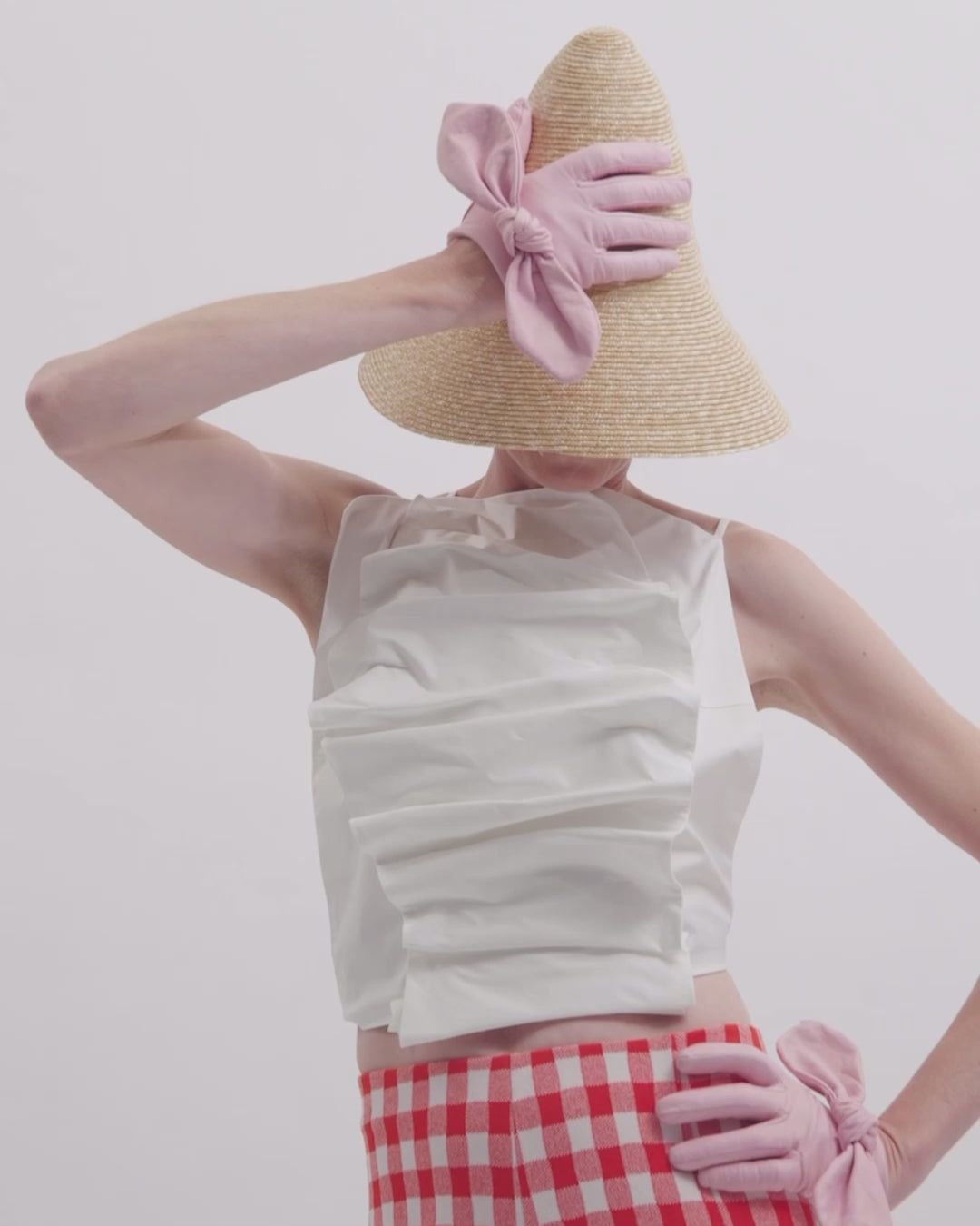 Open Back Bib-Front Top White