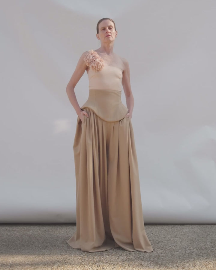 Bralette With Pom Pom Nude