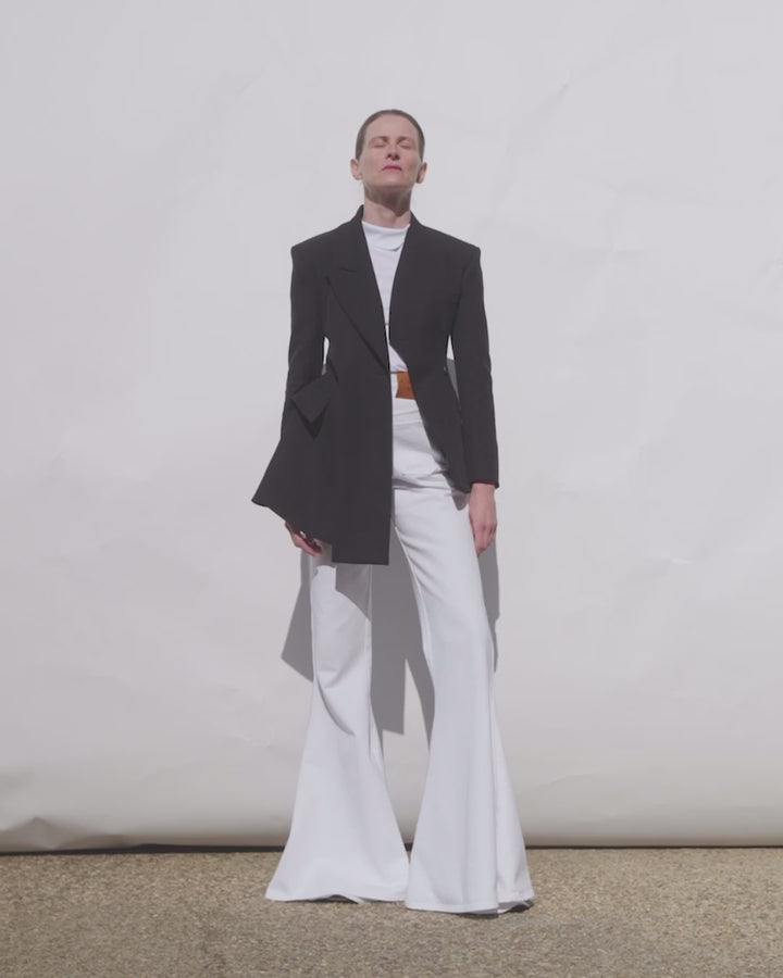 Flared Mirror Jeans White