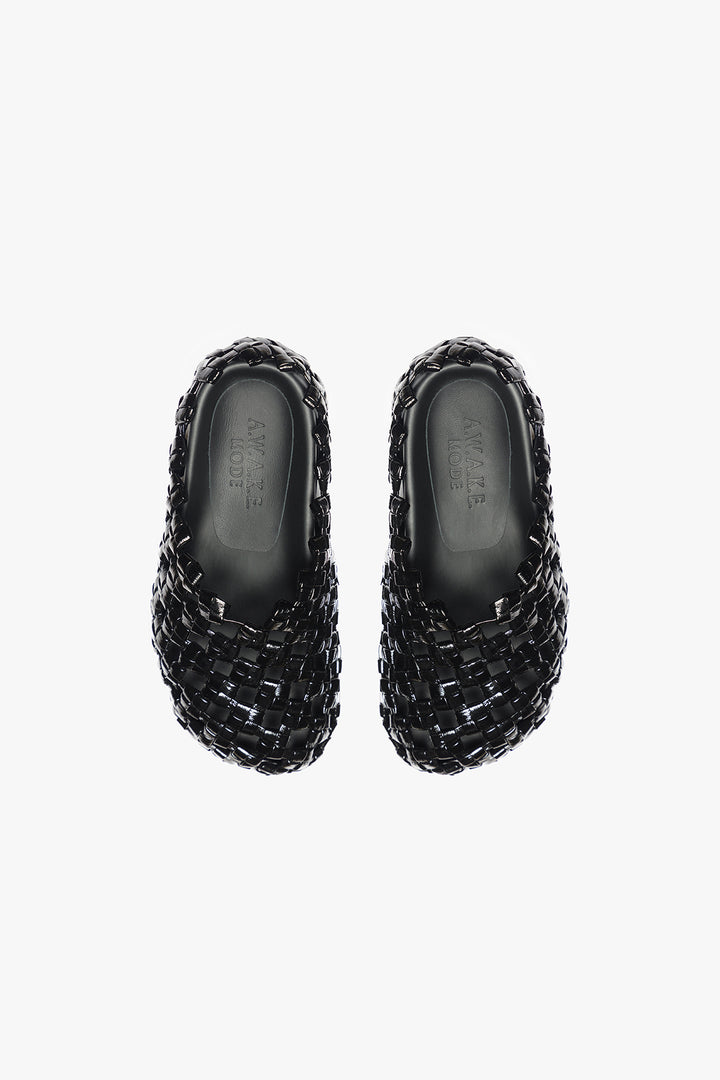Weaved Clogs Black